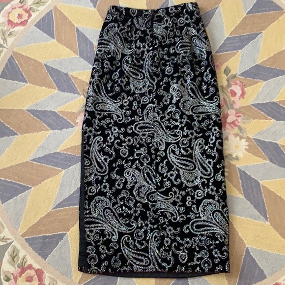 Vintage Dresses & Skirts - VINTAGE VELVET GLITTER MIDI MAXI SKIRT